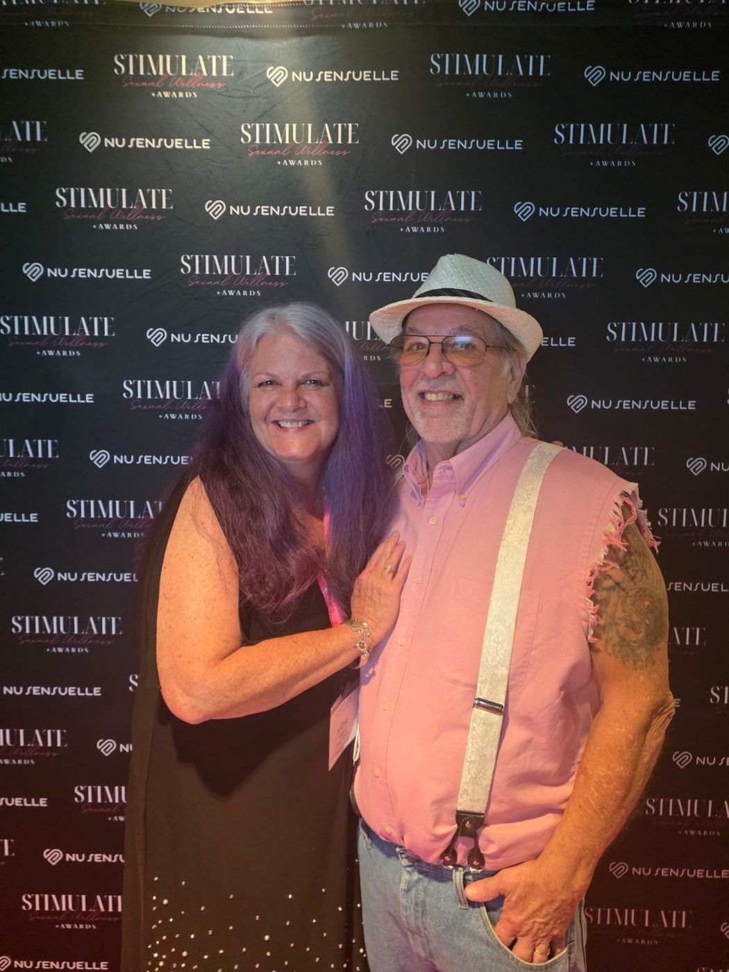 Kathi Pepper and James Hubbard at the Stimulate Sexual Wellness Awards.